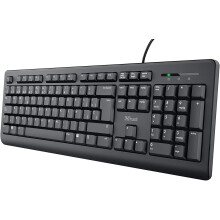 Trust Taro Keyboard Layout QWERTY Spanish for Windows (Silent Buttons, Spill Resistant, 1.8 m Cable, USB Connection, PC/Laptop)...