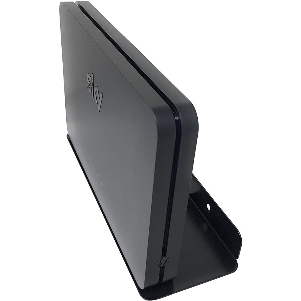 Sky Router Wall Mount Shelf for Sky Q Hub wifi router SR203 SR204 BLACK STEEL Easy install UK MADE by Inbrackets