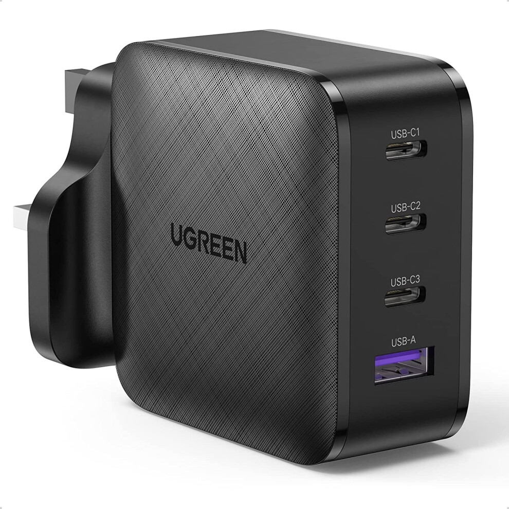 UGREEN 65W USB C Charger Plug 4-Port GaN Type C Fast Wall Power Adapter Also Support 20W Compatible With MacBook, iPad Air..