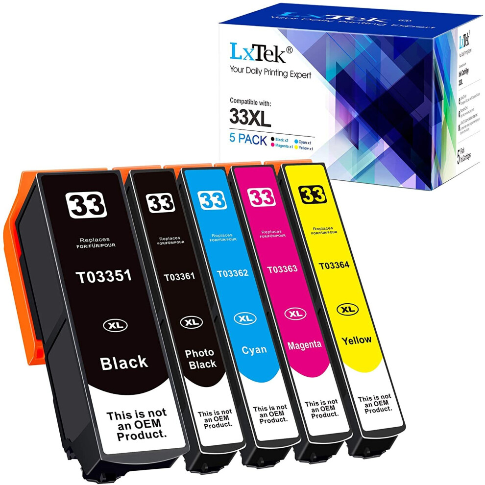 Compatible LxTek 33XL  Ink Cartridge Replacement for Epson 33 XL 33 for Epson Expression Premiumxp 7100 xp900 xp-645 xp 640 xp...