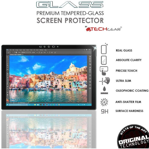Techgear TECHGEAR GLASS Edition Screen Protector fits Microsoft Surface Pro 7 / Pro 7 Plus, Genuine Tempered Glass Screen Protector [9H... 1