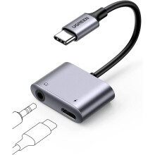 UGREEN USB C to 3.5mm Jack Headphone and Charger Adapter DAC Type C Aux Earphone Audio Splitter Compatible with Samsung Galaxy...