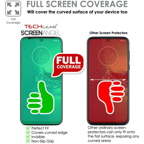 Techgear TECHGEAR [3 Pack Moto G8 Plus Screen Protectors [Screen Angel Edition] [Case Friendly] [Bubble Free] [FULL Screen Coverage] HD... 1