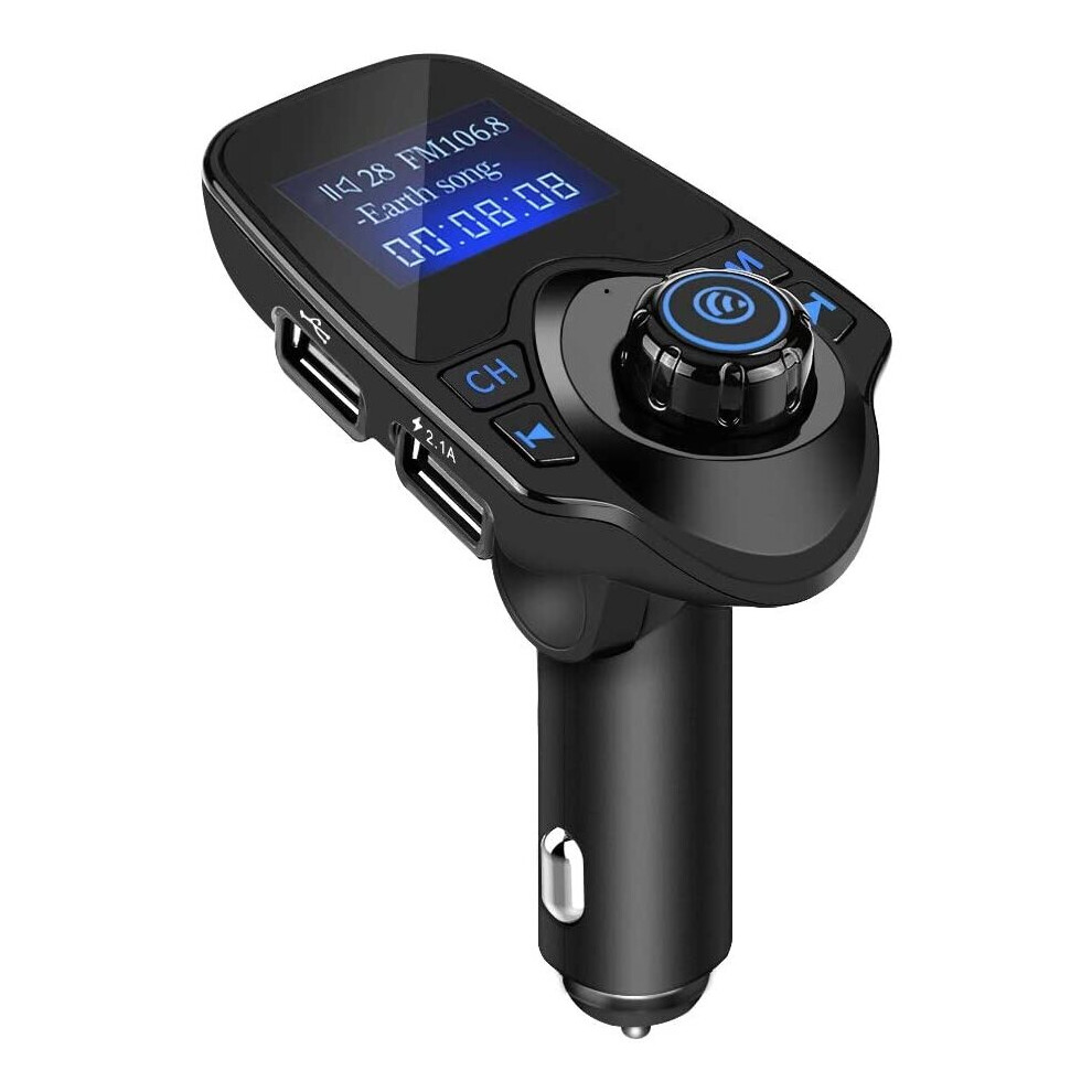 Fm Transmitter, T11 Bluetooth Wireless Handsfree Car Kit Mp3 Player Fm Transmitter Usb Charger 791655128392