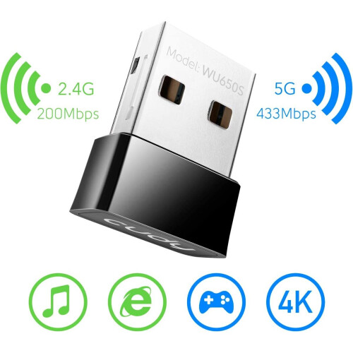 Clave WiFi - Cudy - WU650 - 433Mbps - 200Mbps - Modo SoftAP 1