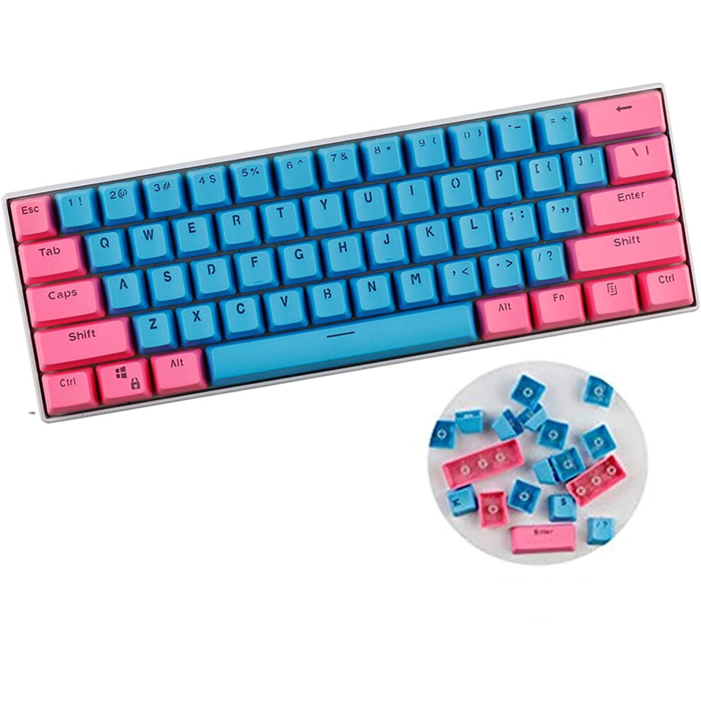 Sunzit Keycaps, 61 Keycaps Backlight Two-Color Mechanical Keypad Pbt Keycap For Gh60 / Rk61 / Alt61 / Annie/Keyboard Poker Keys 821906308836