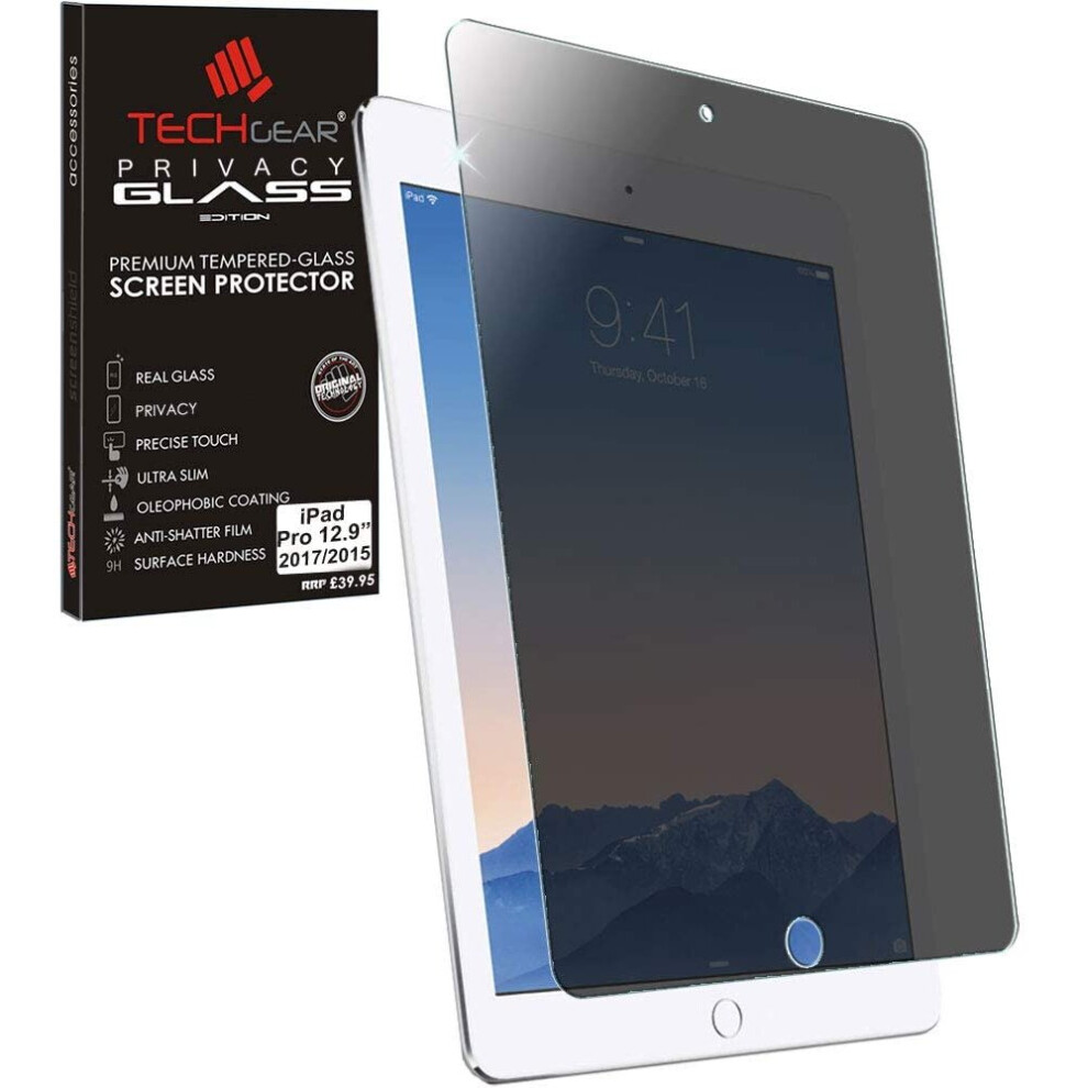 Techgear Anti Spy Screen Protector For Ipad Pro 12.9" 2Nd Gen / 1St Gen - Privacy Glass Edition Genuine Tempered Glass Screen...