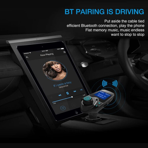 FM Transmitter USB Charger T11 Bluetooth Hands-Free Car Kit MP3 Player FM Transmitter 2