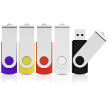 KOOTION 64GB USB FLash Drive 5pack USB 2.0 Stick Swivel Memory Stick 64GB Pen Drive Metal Cap Thumb Drives (5 Mix-color: Black,...