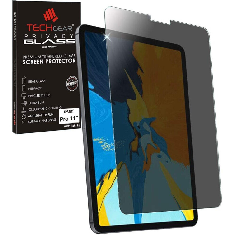Techgear Anti Spy Screen Protector Ipad Air 4, Ipad Pro 11" Privacy Edition Tempered Glass Screen Protector Compatible With...