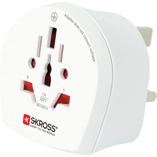 SKROSS Country Adapter World to UK, 7A
