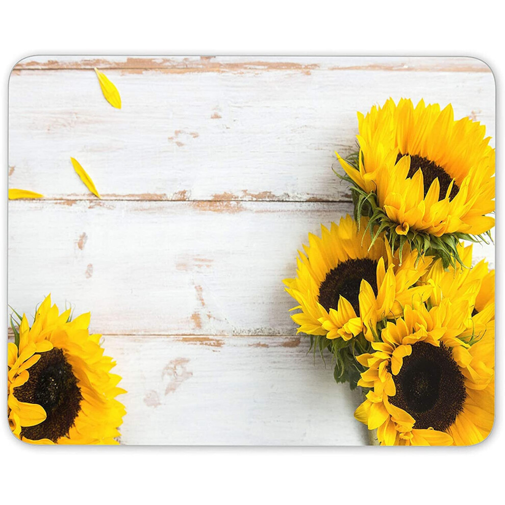 Pretty Sunflowers Mouse Mat Pad - Flowery Mum Sister Student Girls #14826 7625828471394
