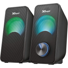 Trust Arys Compact RGB 2.0 PC Speakers for Computer and Laptop, 12 W, USB Powered , Black