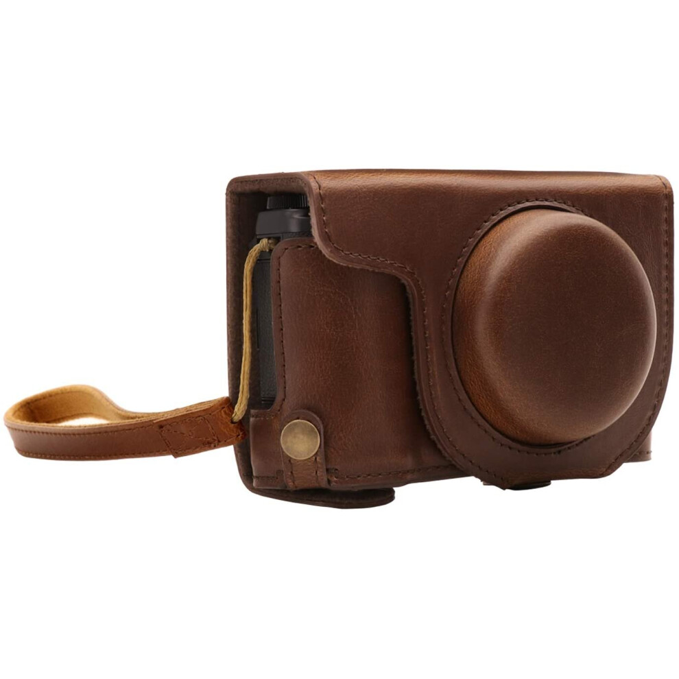 MegaGear Ever Ready Leather Camera Case and Strap compatible with Fujifilm XF10