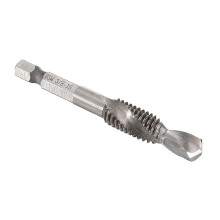 (3/8) 1/8-3/8 Inch BSW Thread HSS Combination Drill Tap Bit 1/4 Hex Shank Deburr Countersink