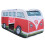 Volkswagen Official Red VOLKSWAGEN Kids Pop Up Campervan Split Screen Indoor & Outdoor Play Tent 1