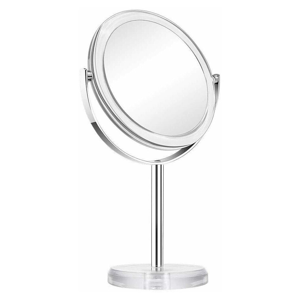 Sesamegate White Double Sided Magnifying Makeup Mirror, 1X & 10X Magnification