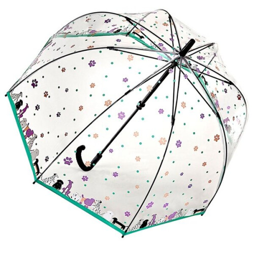 Fulton Birdcage Clear Dome Umbrella - Dog & Bone
