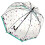 Fulton Birdcage Clear Dome Umbrella - Dog & Bone 2