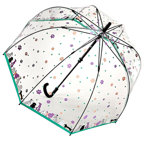 Fulton Birdcage Clear Dome Umbrella - Dog & Bone 2