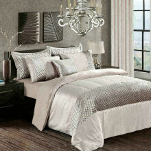 (Mink, King) Luxury 3 Piece Crushed Velvet Atlanta Duvet Cover