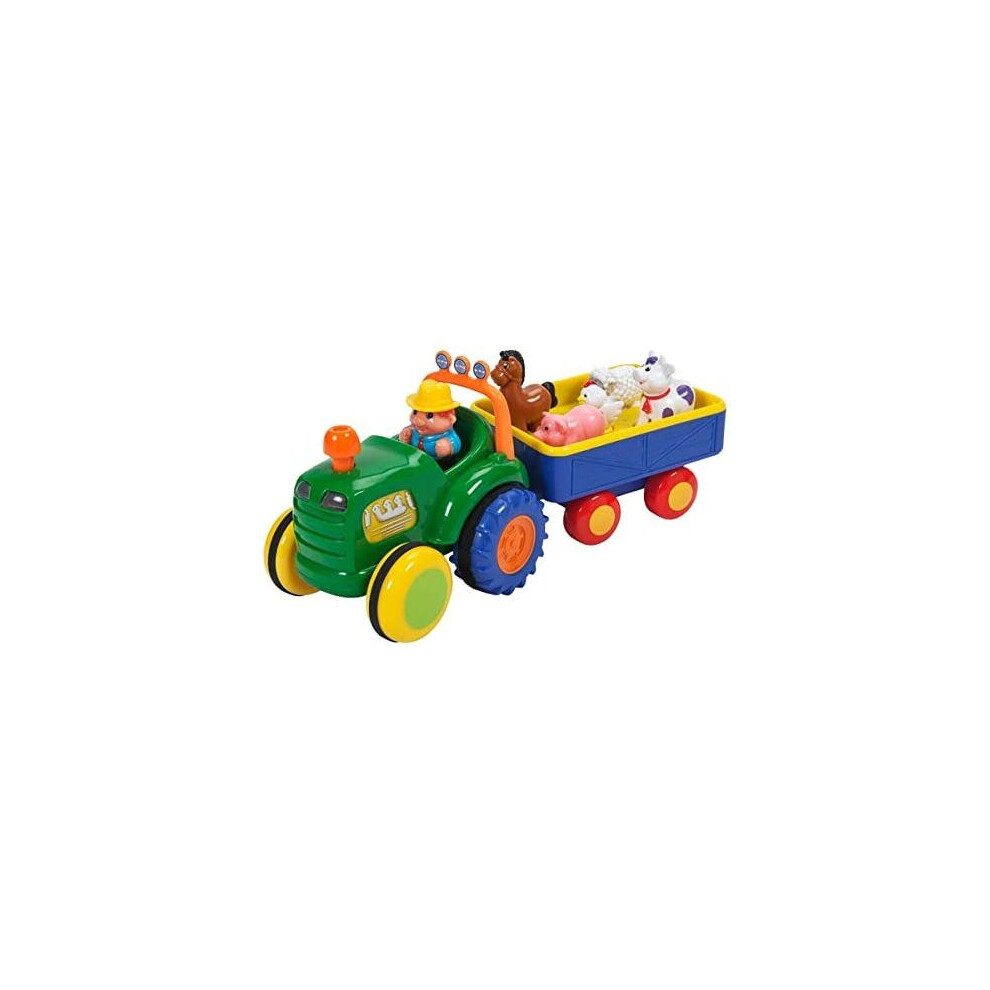 Disney Big Steps Play Old Macdonald Tractor & Trailer - With Lights, Sounds