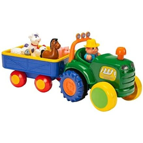 Disney Big Steps Play Old MacDonald Tractor & Trailer - With lights, sounds 1