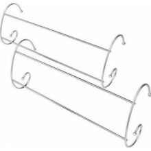 SET OF 2 RAIL CHROME CLOTHES AIRIER OVER RADIATOR TOWEL RAIL DRYER