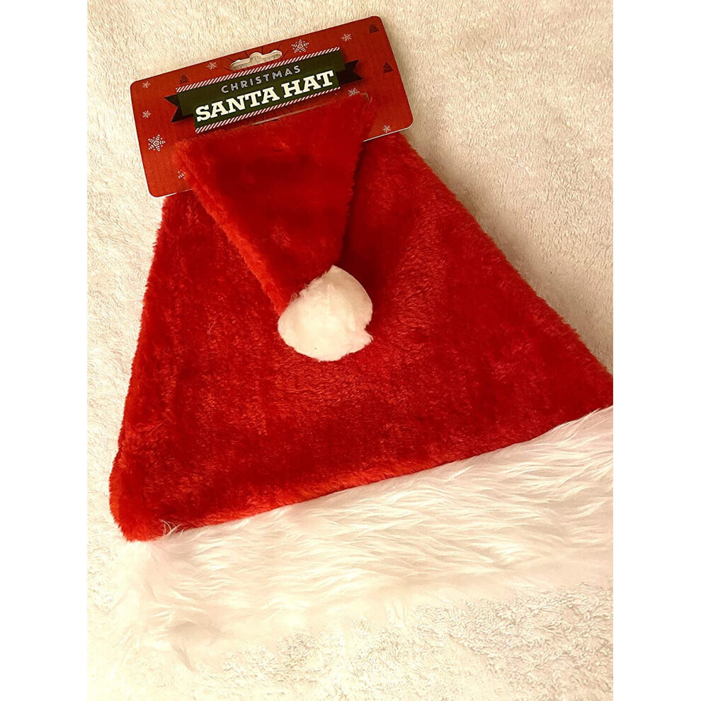 ch Christmas Hat, Santa Hat, Xmas Holiday Hat for Adults and Kids,