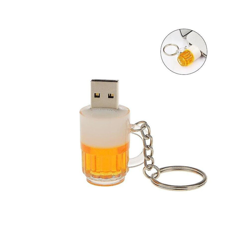 ( 64Gb) Beer Mug Usb Flash Drive Usb Memory Stick Pen Drive With Keychain 755121407596