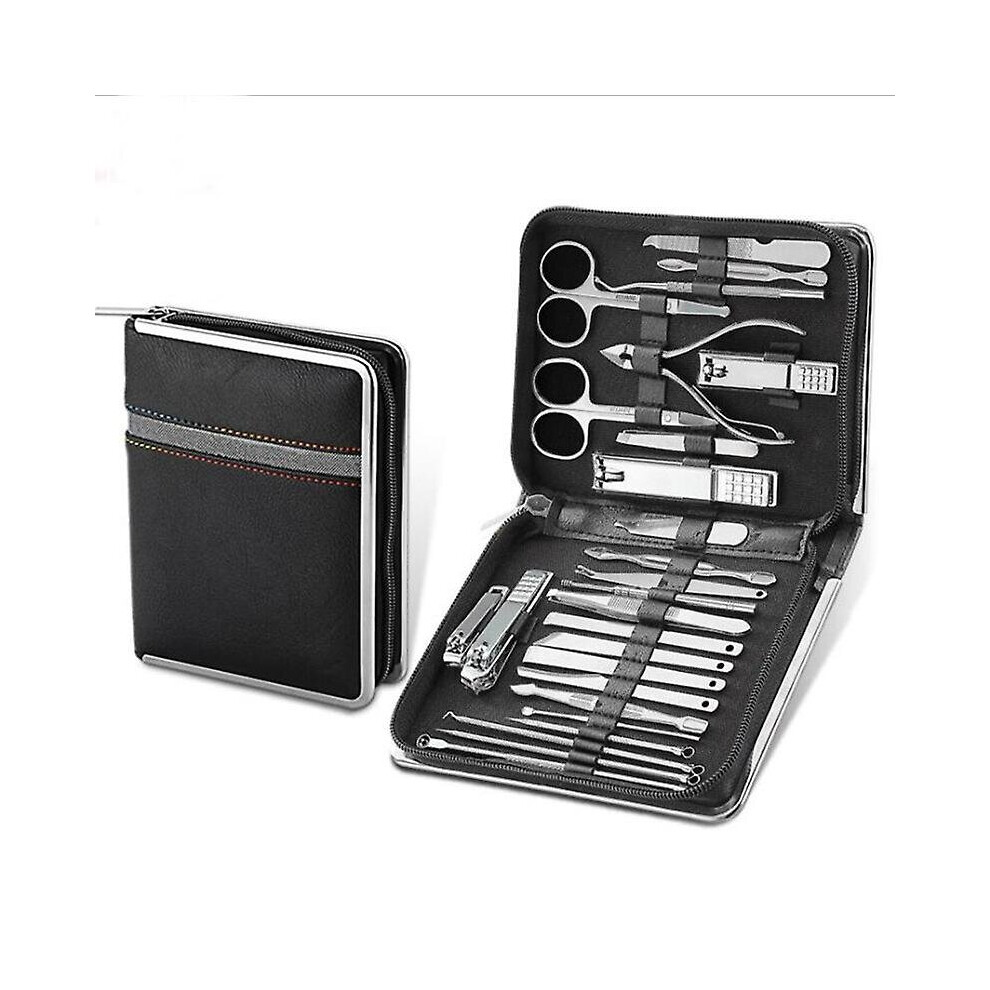 26pcs Nail Clippers Manicure Pedicure Set Nail Cutter Scissors Cuticle Nipper Nail Tools