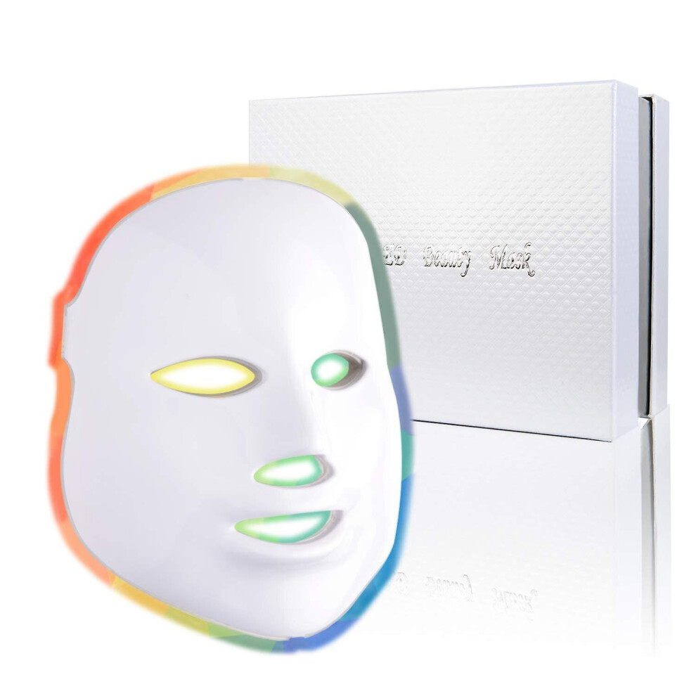 Light Led Face Photon Mask Skin Rejuvenation Facial Skin Care Mask 7 Color Therapy