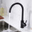 NES Home Kitchen Single Lever Mixer Tap with Diffuser 360 Swivel Matte Black Manhattan 3