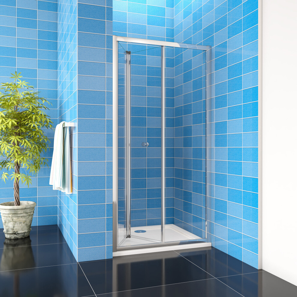Aica (760Mm) Bi Fold Shower Enclosure Walk In 5Mm Glass Door