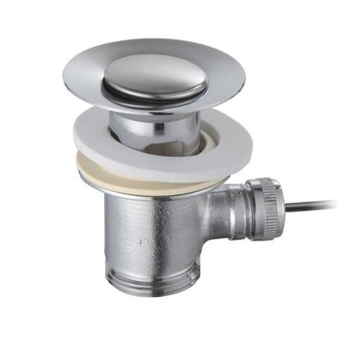 NES Home Basin Sink Pop-Up Waste Plug Push Pull Rod Lever Kit Bathroom Chrome Finish 1