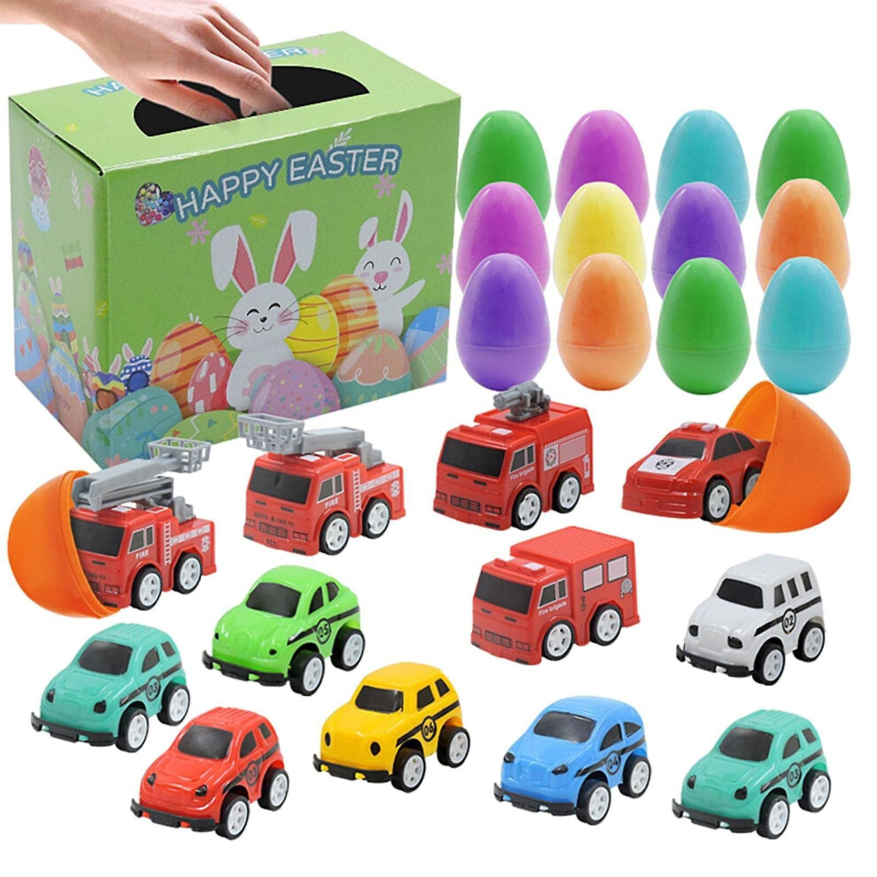 12pcs Easter Egg Toy Box Surprise Mini Toy Car Egg Gift Box Set Easter Gift-image-OPC-P99G9S8-NEW
