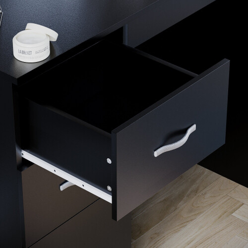 Vida Designs (Black) Riano 3 Drawer Dressing Table Makeup Computer Desk 2