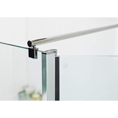 NES Home Support Bar for Wet Room Glass Panels - Round