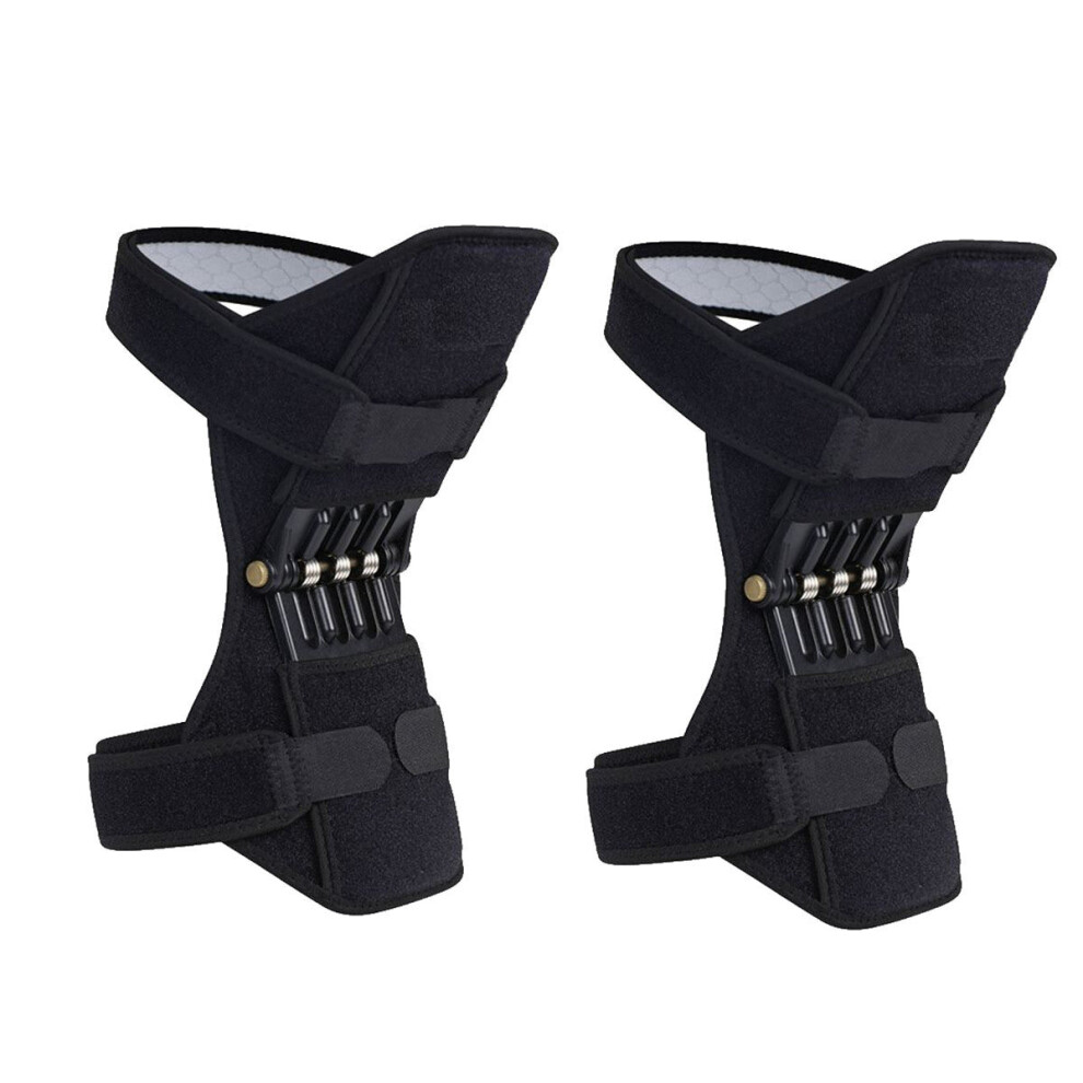 Breathable Sports Knee Spring Joint Brace Protector Support Power Lift
