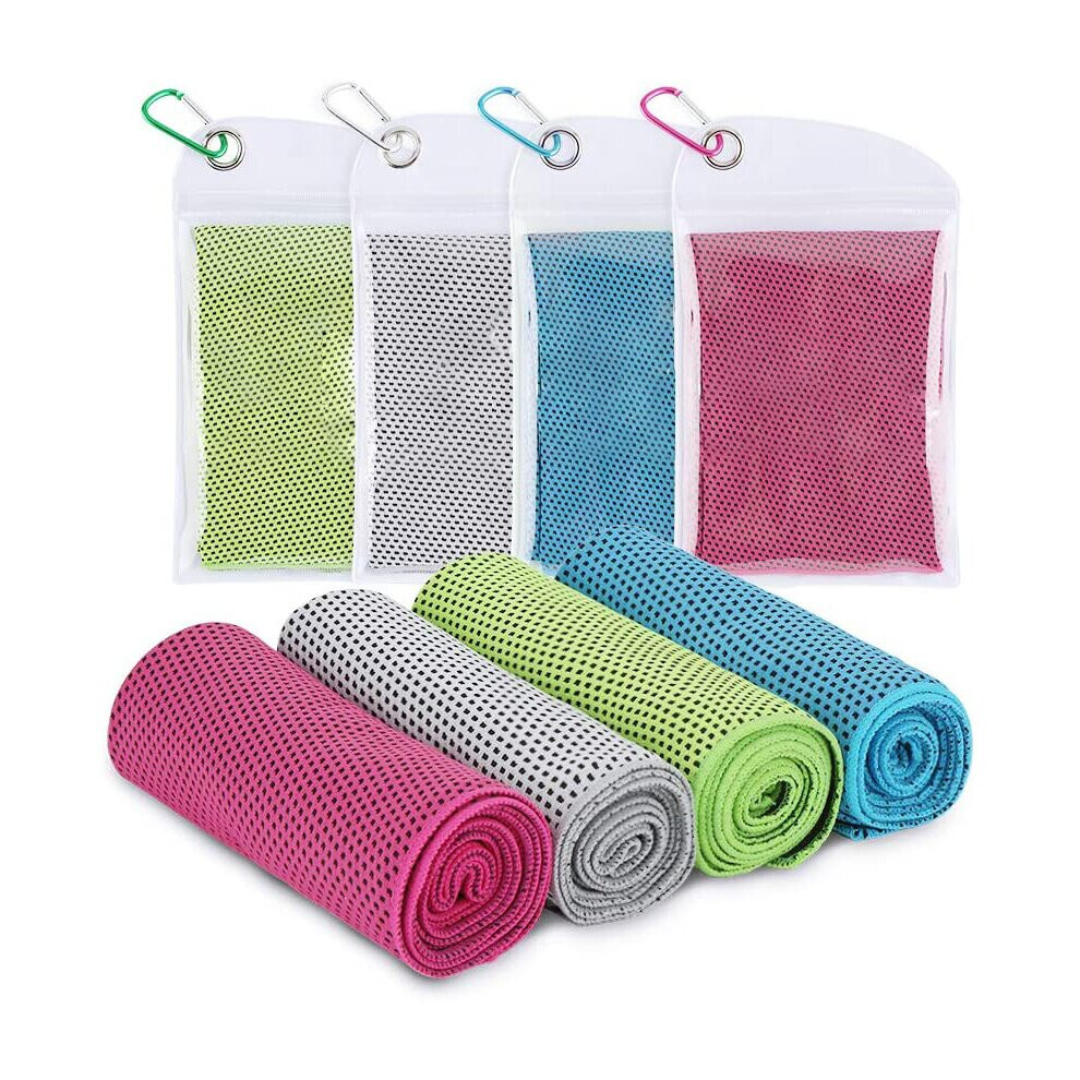 Instant Ice Cooling Towel Sports Gym Fitness Running Cycling Keep Cool 