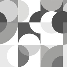 Black White Sirkel Wallpaper Muriva Catherine Lansfield Circle Geometric Retro