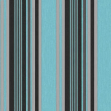 Luxury Marrakech Striped Wallpaper Teal Black Silver Textured Embossed Vinyl