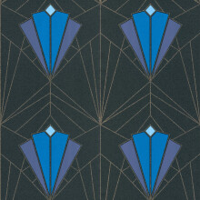 Isadora Blue Gold Wallpaper Debona Paste The Wall Glitter Textured Vinyl