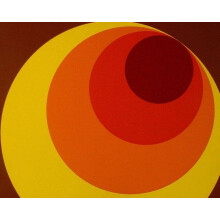 Retro 70s Big Circle Wallpaper Brown Orange Yellow Paste The Wall AS Creation