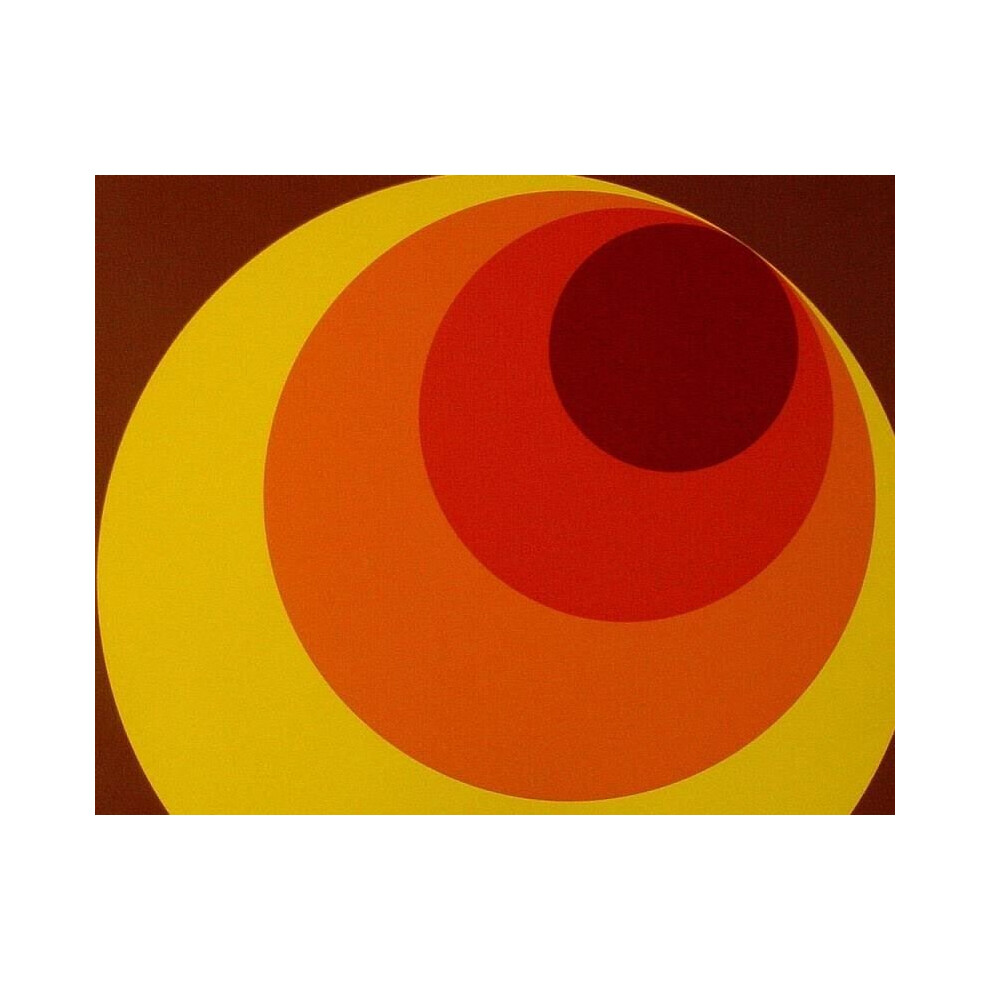 As Creation Retro 70S Big Circle Wallpaper Brown Orange Yellow Paste The Wall