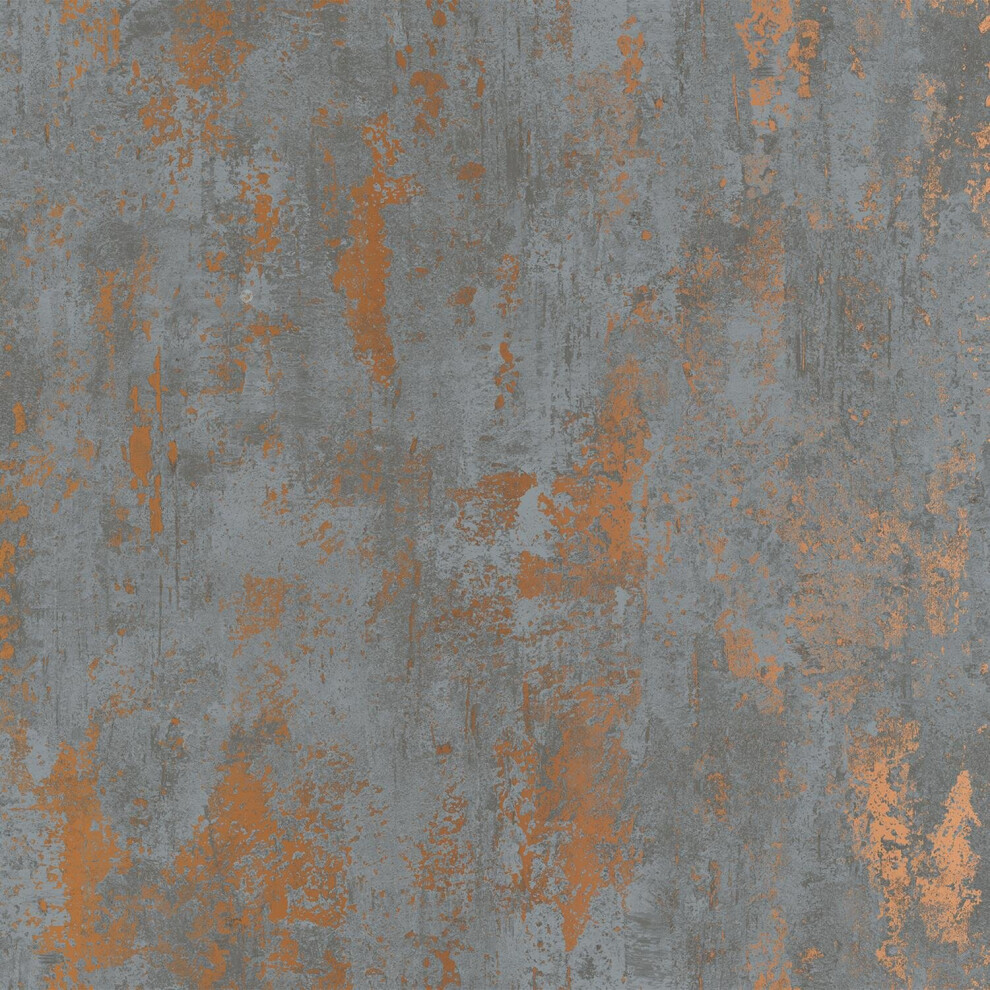 Rust Metallic Marble Wallpaper Nina Home Industrial Concrete Effect Grey Copper 5060485012887