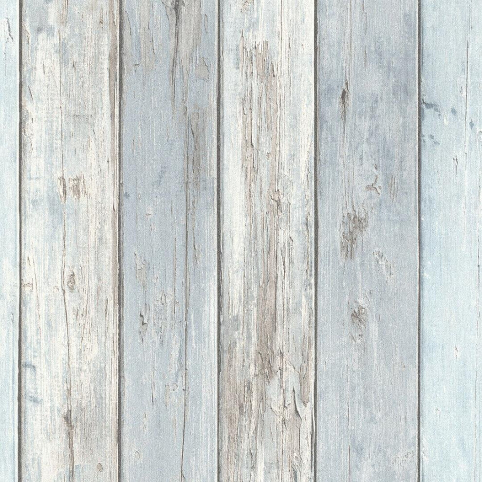 Light Blue Wood Effect Wallpaper Erismann Paste The Wall Textured Vinyl