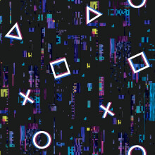 Video Game Glitch Wallpaper Debona Multicoloured Pink Purple Black Blue