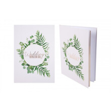 Wedding Inspiration Book Green Eucalyptus Gold Foil Hard Cover 80 Blank Pages