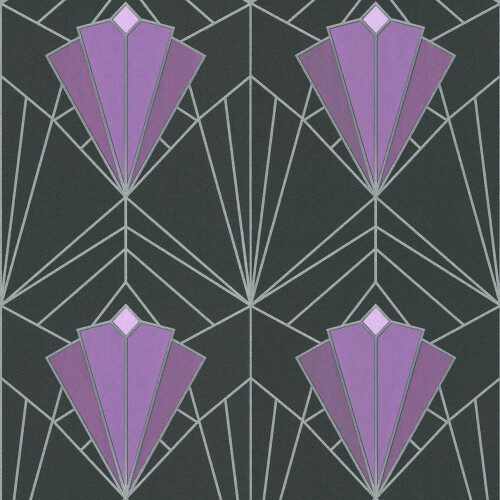 DEBONA Isadora Purple Silver Wallpaper Debona Paste The Wall Glitter Textured Vinyl